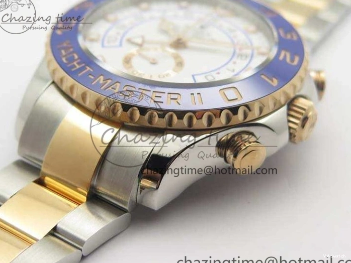 RG Blue Ceramic 116681 Version On RG JF SS Edition Dial SS Best New II Bracelet A7750 YachtMaster 1:1 0112